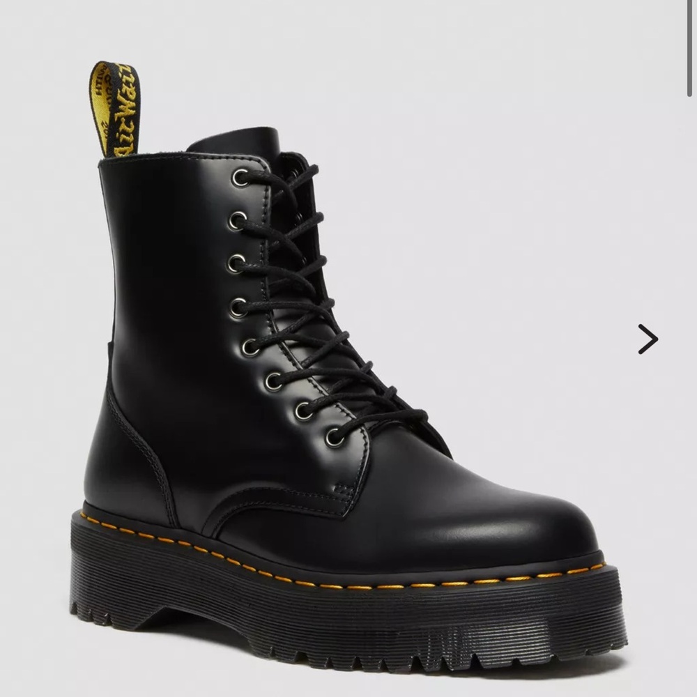 Dr. Martens Black Lace Up Boots with Chunky Platform